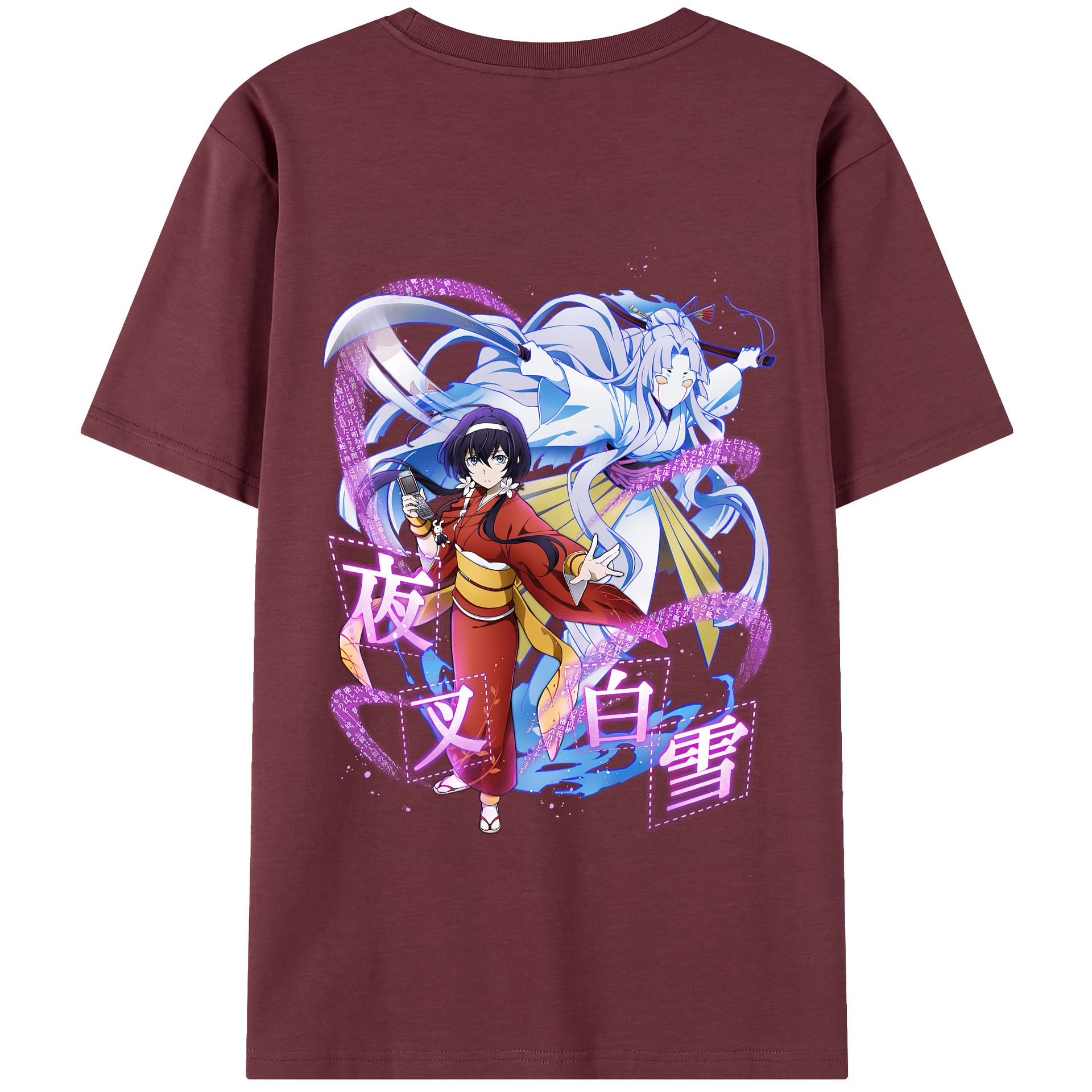 （画像用） 文豪ストレイドッグス Bungo Stray Dogs 綿100％半袖Tシャツ（背面プリント）